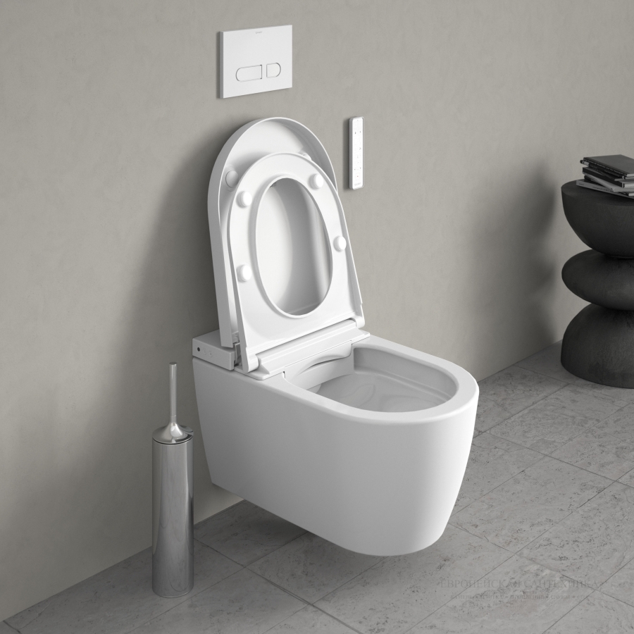 Унитаз Duravit SensoWash Starck f Plus Rimless подвесной, 375x575 мм, белый - изображение 10