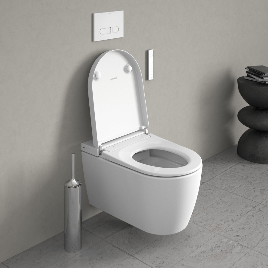 Унитаз Duravit SensoWash Starck f Plus Rimless подвесной, 375x575 мм, белый - изображение 9