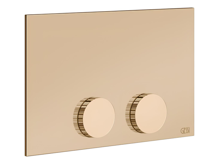 На изображении товар Клавиша смыва Gessi Total Look, Tece (TeceProfil, TeceBox), цвет Warm Bronze PVD от официального представителя в Москве