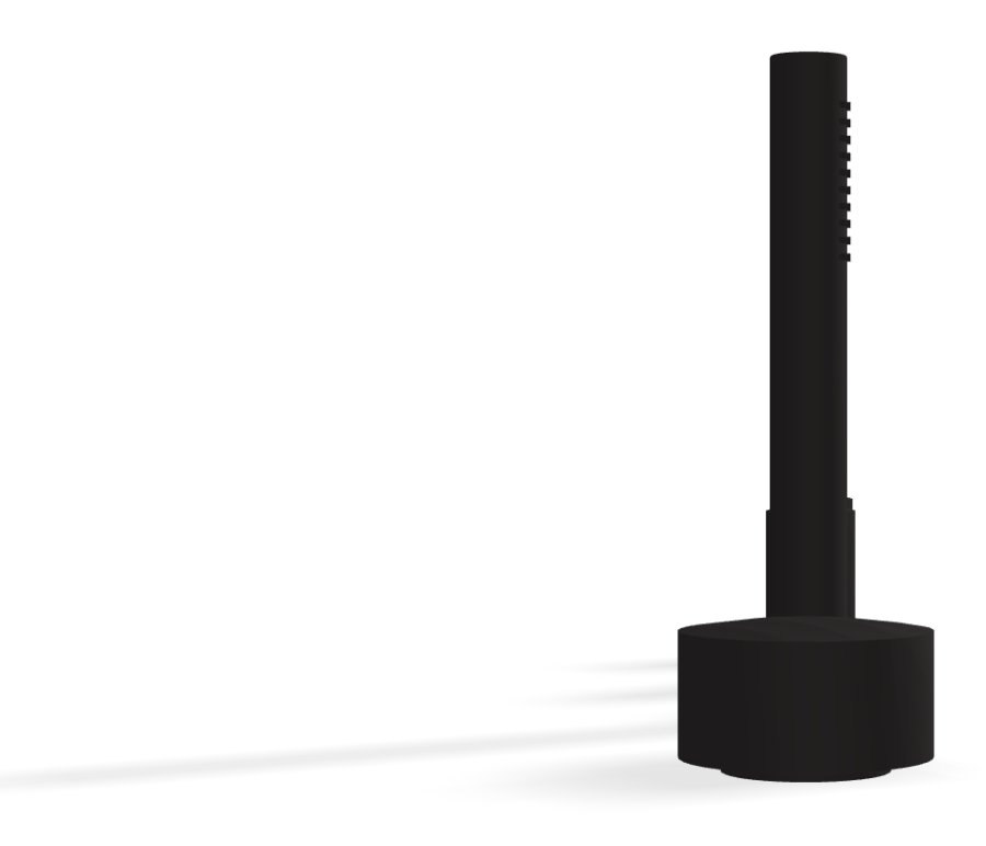 Смеситель для ванны Carlo Frattini SO, на борт, с вытяжным ручным душем, без излива, без ручек, цвет чёрный матовый - изображение 2