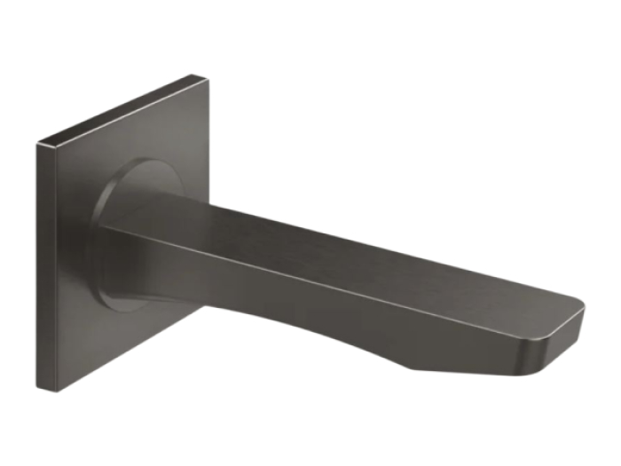 На изображении товар Излив Gessi Rilievo, настенный, глубина 192 мм, цвет Black Metal Brushed PVD от официального представителя в Москве