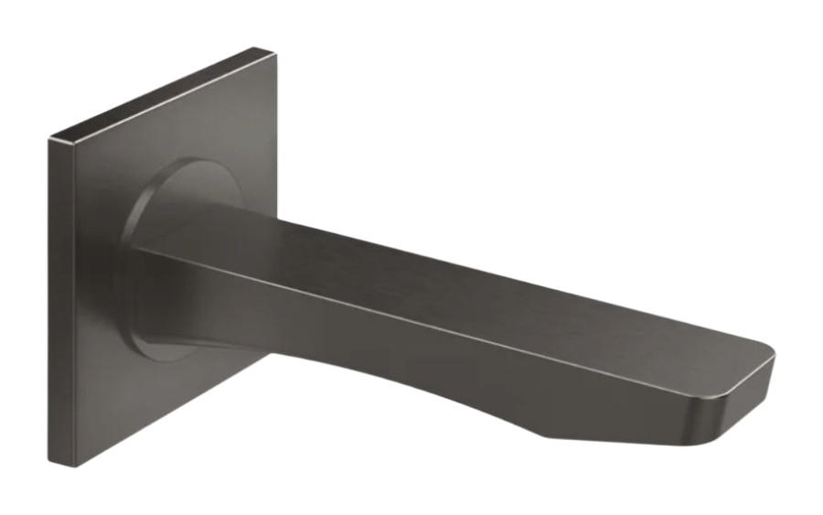 Излив Gessi Rilievo, настенный, глубина 192 мм, цвет Black Metal Brushed PVD
