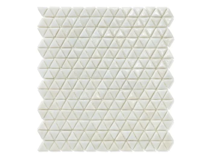 На изображении товар Sicis Смальтовая мозаика Trigono Mosaic Latte chips size 19x21 mm sheet-size 284x300 mm от официального представителя в Москве