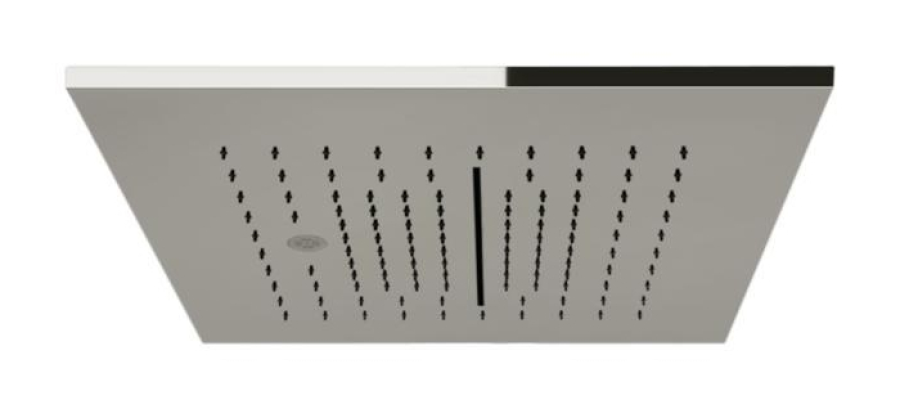 Накладная панель верхнего душа Gessi Minimali, 350x350 мм, для многофункциональной душевой системы, внешняя часть, цвет Mirror Steel