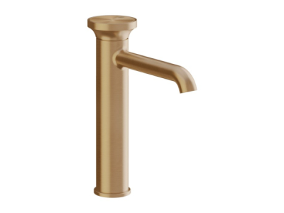 На изображении товар Смеситель для раковины Gessi Origini, средний h247, без донного клапана, цвет Warm Bronze Br. PVD от официального представителя в Москве