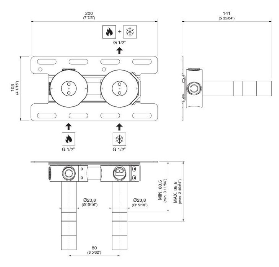 Скрытая часть Cea Design Built-in parts, для встраиваемого настенного смесителя - изображение 1