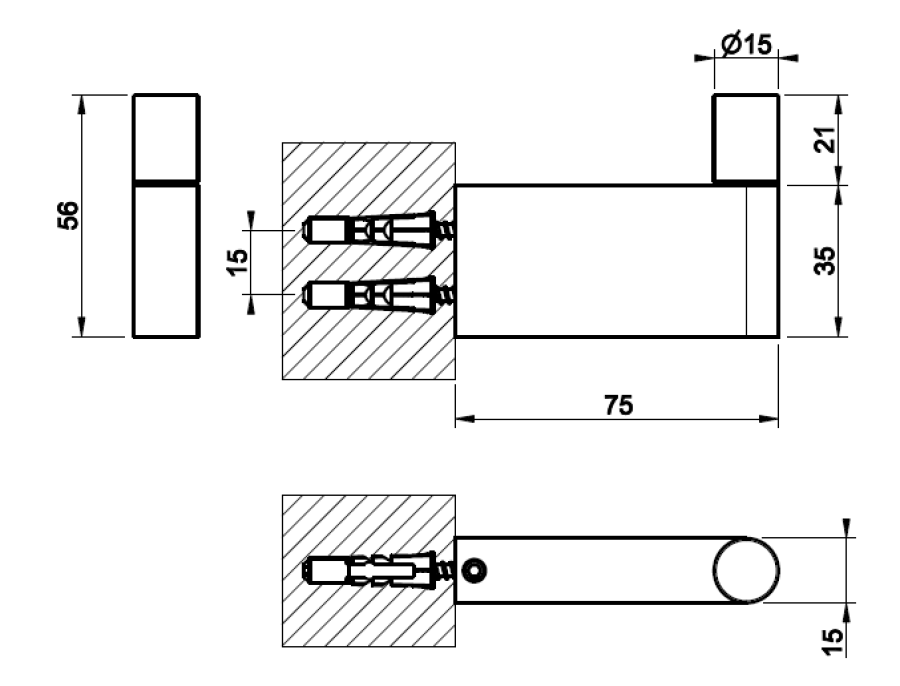 Крючок Gessi Habito Diamantato, настенный, цвет Warm Bronze Br. PVD - изображение 1
