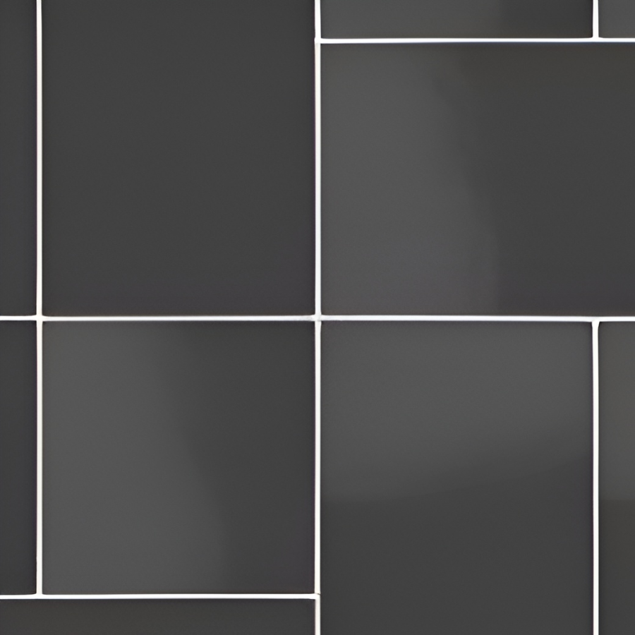 Micro. Керамогранит Microtiles X4 Modern Glaze Black 40,2x40,2