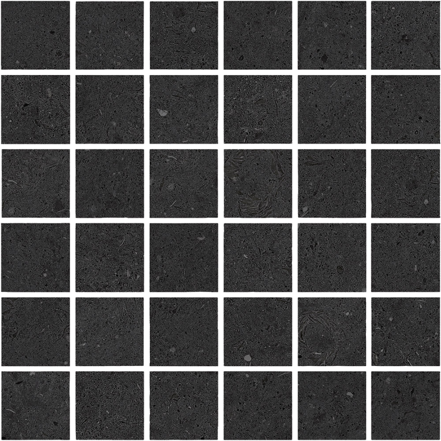 Terratinta Ceramics мозаика, керамогранит Lagom Matt Charcoal Mosaic 30x30 (5x5) / 9.5