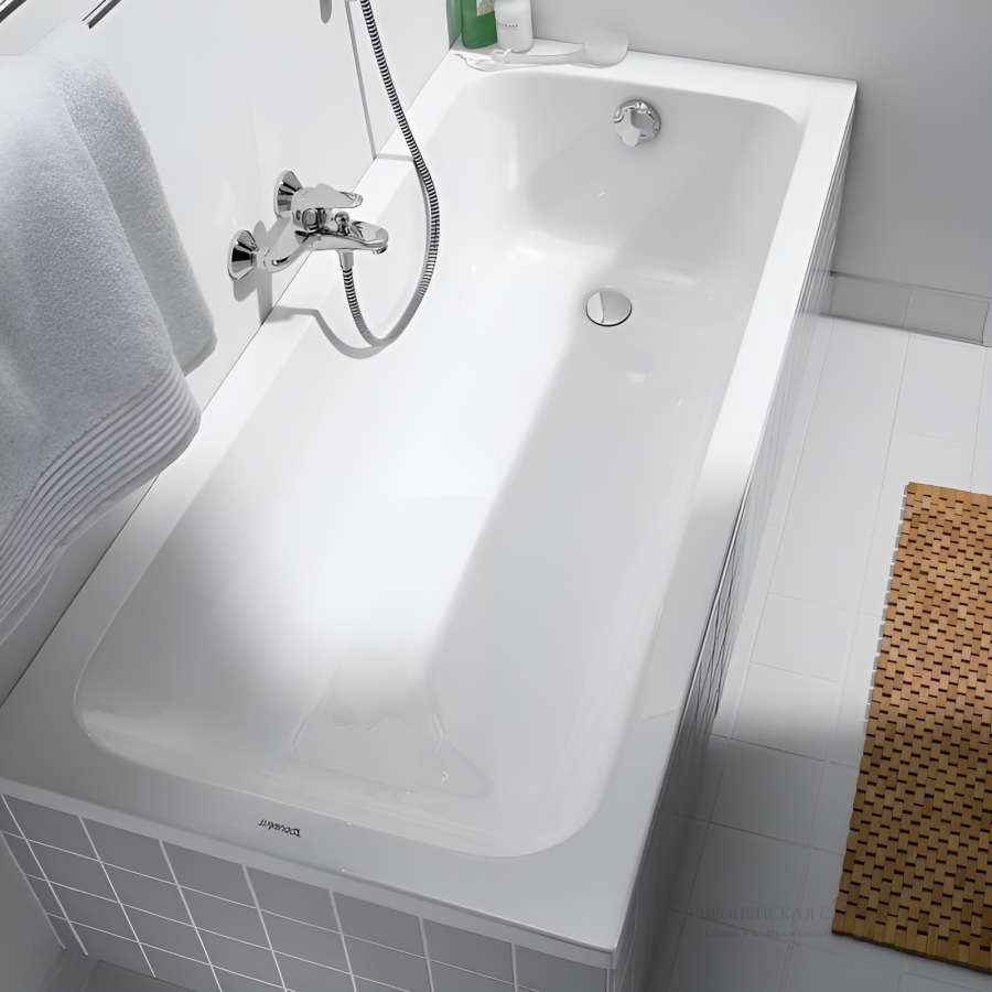 Ванна встраиваемая Duravit D-Code, 1700 x 700 мм, акриловая, цвет белый - изображение 6