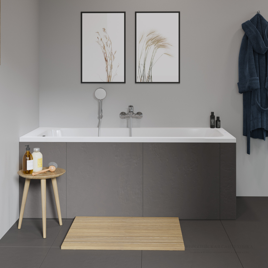 Ванна встраиваемая Duravit D-Code, 1700 x 700 мм, акриловая, цвет белый - изображение 3