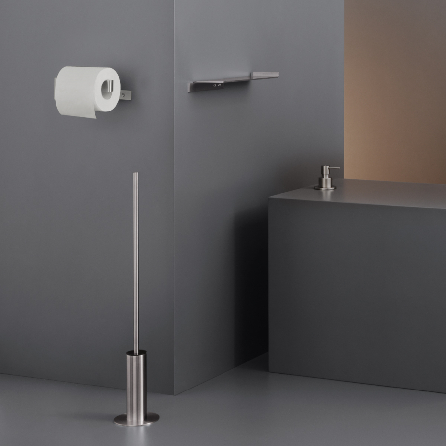 Ёршик CeaDesign Giotto, напольный, с колбой, сталь, цвет сатинированное светлое золото - изображение 2