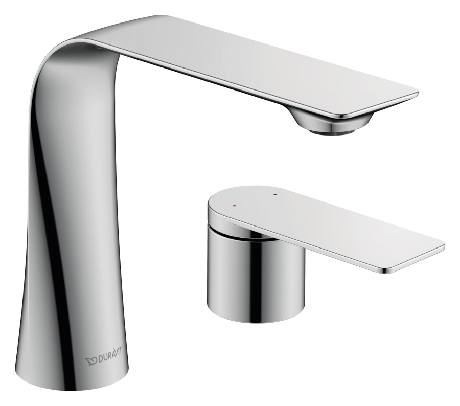 Смеситель для раковины Duravit D1 М однорычажный, на 2 отверстия, цвет хром
