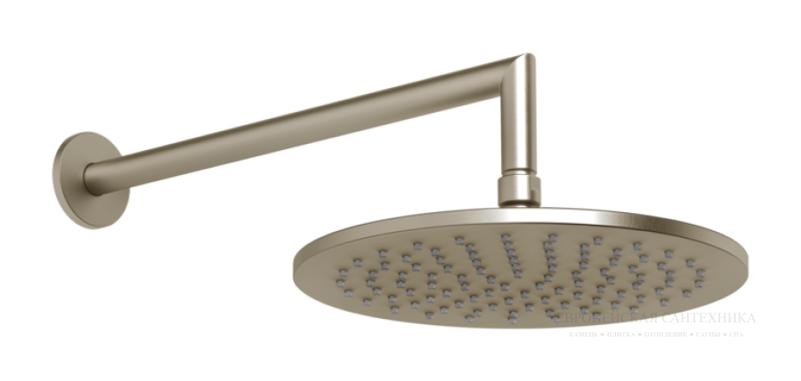 Верхний душ Gessi Anello, Ø250 мм, шарнирный с настенным держателем, цвет Finox Brushed Nickel