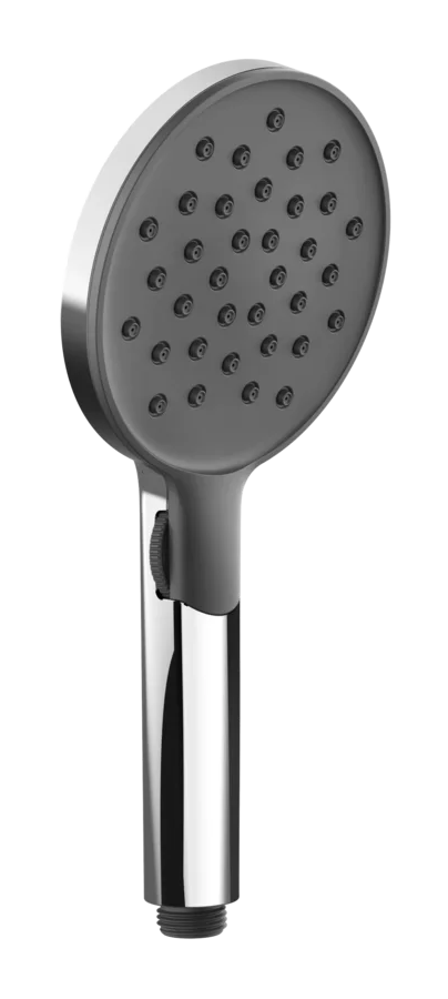 Ручной душ Gessi Technical Accessories, Ø120 мм, 2-х струйный, с чёрным диском, цвет Сhrome