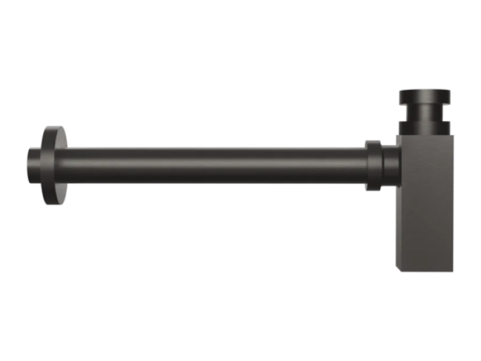 На изображении товар Сифон Gessi Technical Accessories, квадратный, цвет Black Metal Brushed PVD от официального представителя в Москве