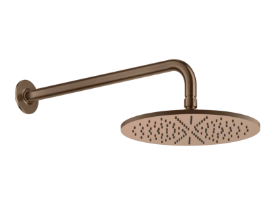 На изображении товар Верхний душ Gessi Inciso, Ø300 мм, настенный, цвет Copper Brushed PVD от официального представителя в Москве