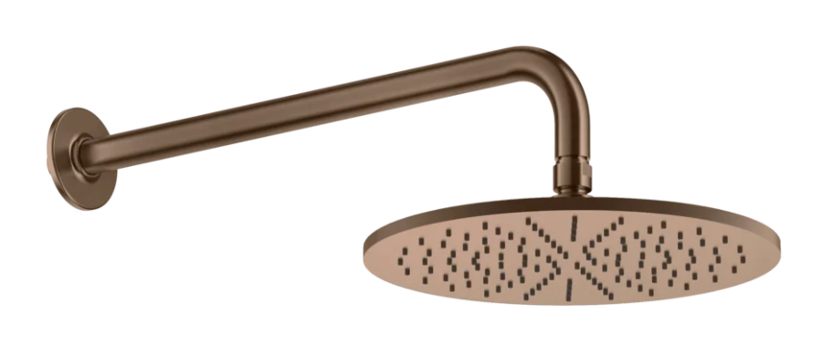 Верхний душ Gessi Inciso, Ø300 мм, настенный, цвет Copper Brushed PVD