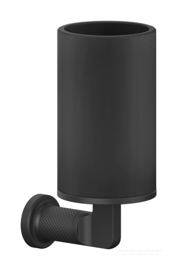 Cтакан Gessi Inciso ⌀75хh176 мм, настенный, цвет Matte Black