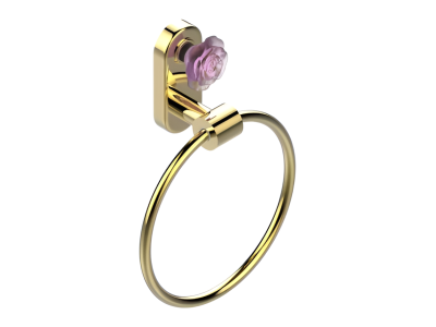 Полотенцедержатель THG Rose, форма-кольцо, настенный, цвет золото