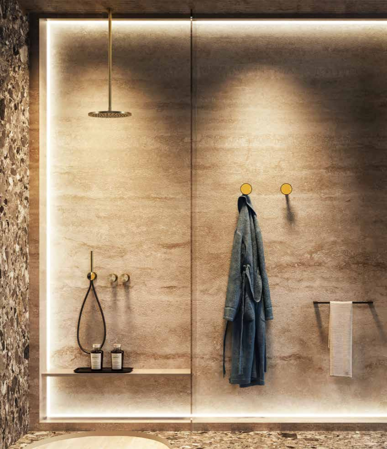 Крючок Gessi Origini, настенный, ø67х50 мм, с отделочной вставкой, цвет Brushed Brass PVD - изображение 1
