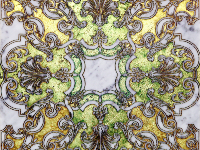 На изображении товар Akros Venezia Камень Dogma Classic Hopus T Bianco Carrara Gold 40x40x1 от официального представителя в Москве