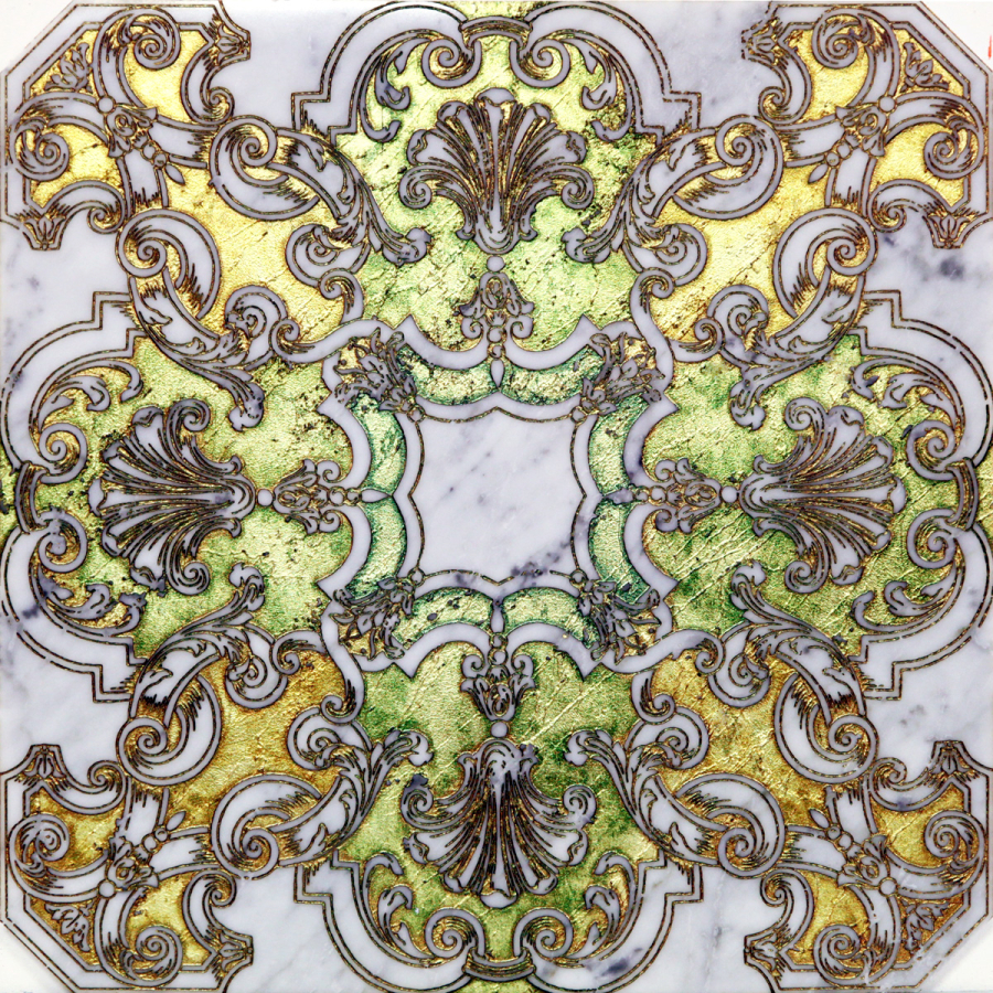 Akros Venezia Камень Dogma Classic Hopus T Bianco Carrara Gold 40x40x1