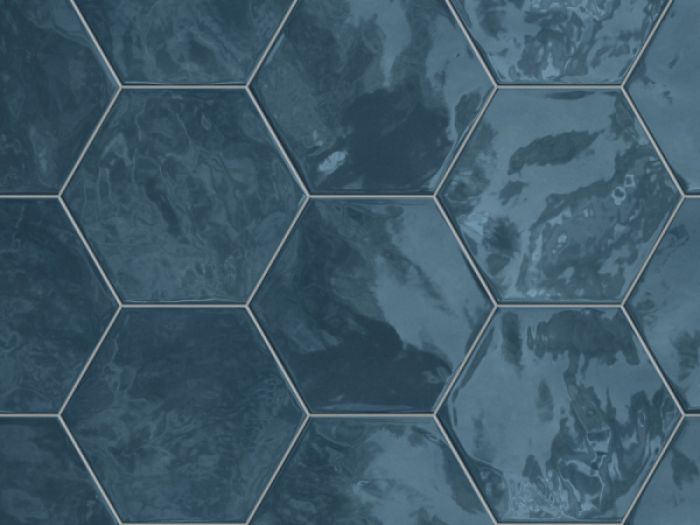 На изображении товар Terratinta Ceramics Керамогранит Hexa Wall Glossy Ocean Wave 17.3x15 / 10.0 от официального представителя в Москве