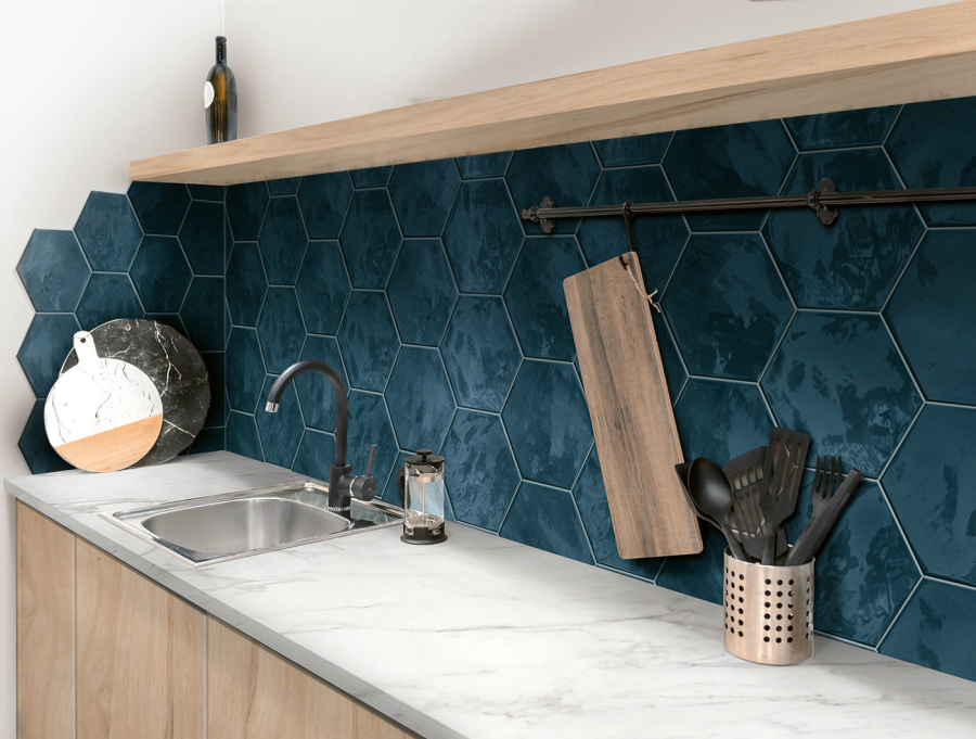 Terratinta Ceramics Керамогранит Hexa Wall Glossy Ocean Wave 17.3x15 / 10.0 - изображение 2