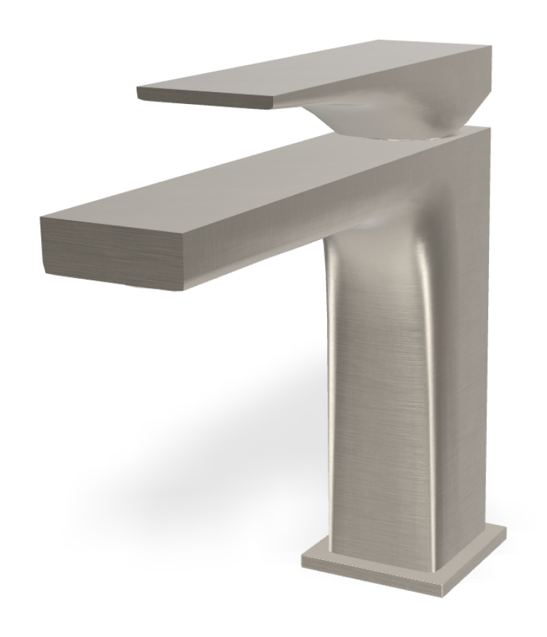 Смеситель для раковины Carlo Frattini Zeta, однорычажный, Н-146 мм, излив 116 мм, без донного клапана, цвет никель брашированный