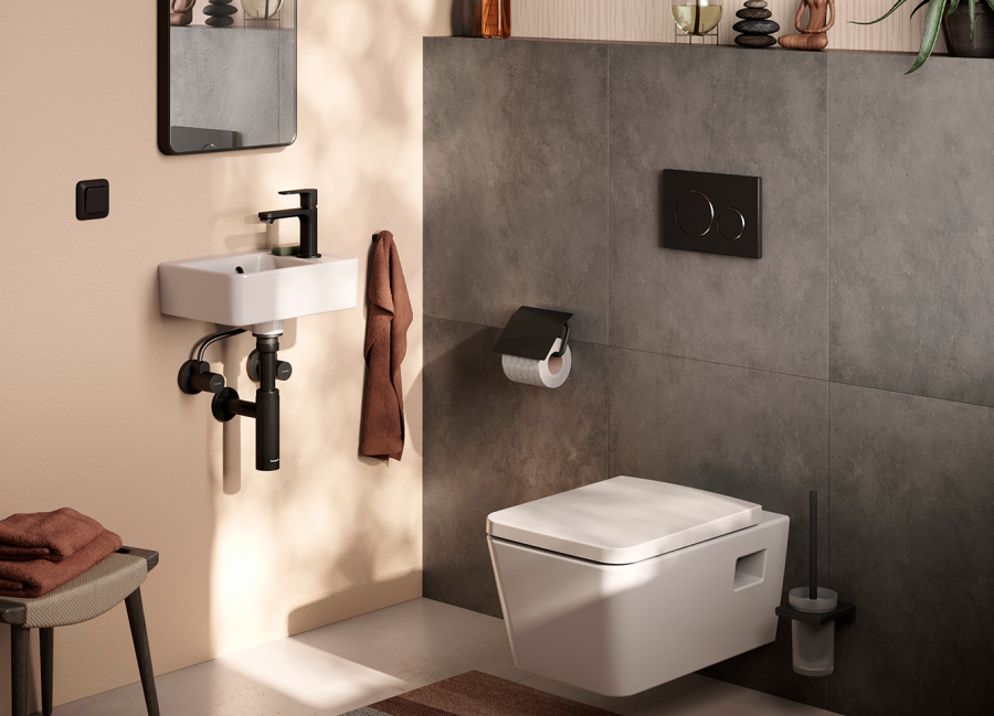 Ёршик Hansgrohe AddStoris Q, настенный, цвет чёрный матовый - изображение 2