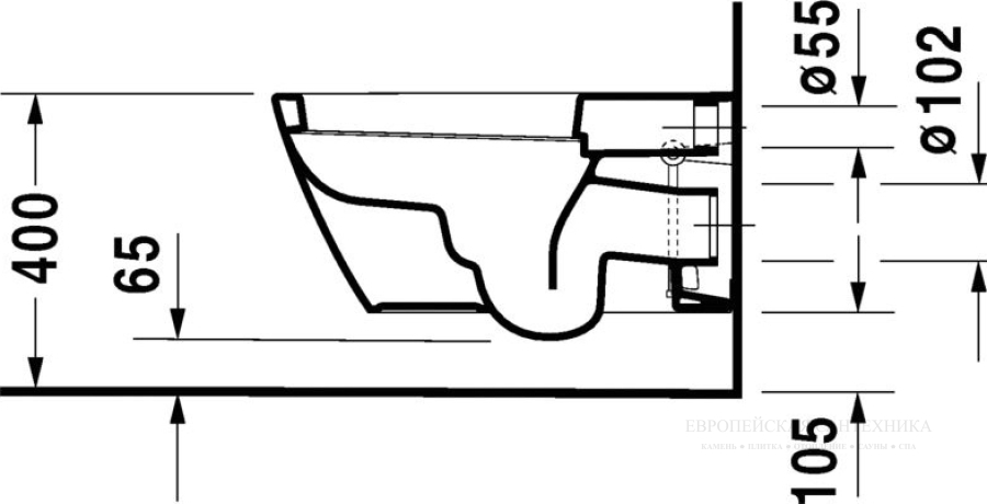 Унитаз подвесной 375х620 мм,Duravit Starck 2, белый - изображение 5