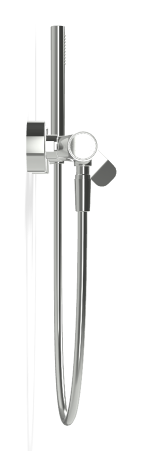 Душевой набор Carlo Frattini Flo: смеситель, ручной душ с настенным держателем, шланг хромалюкс 1500 мм, Н-222 мм, цвет хром - изображение 2