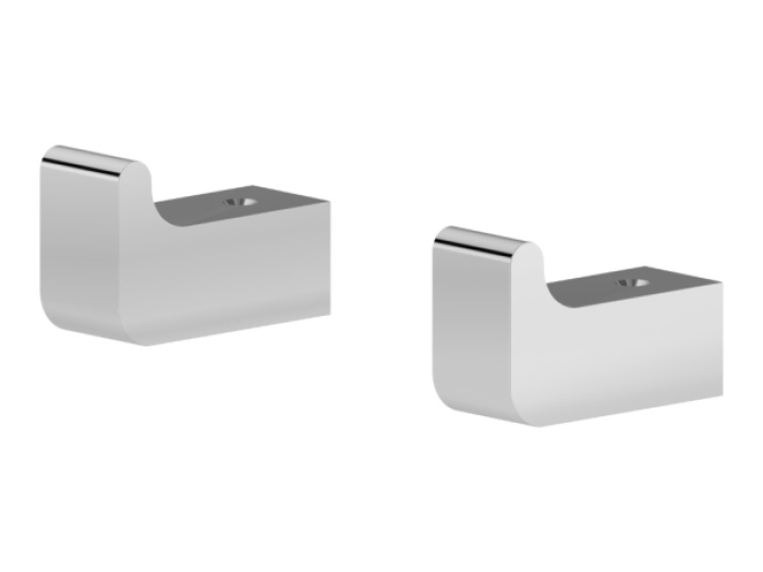 На изображении товар Крючок Newform Delta Zero, 20x50x33h мм, 2 шт, цвет PVD Glossy Gold от официального представителя в Москве