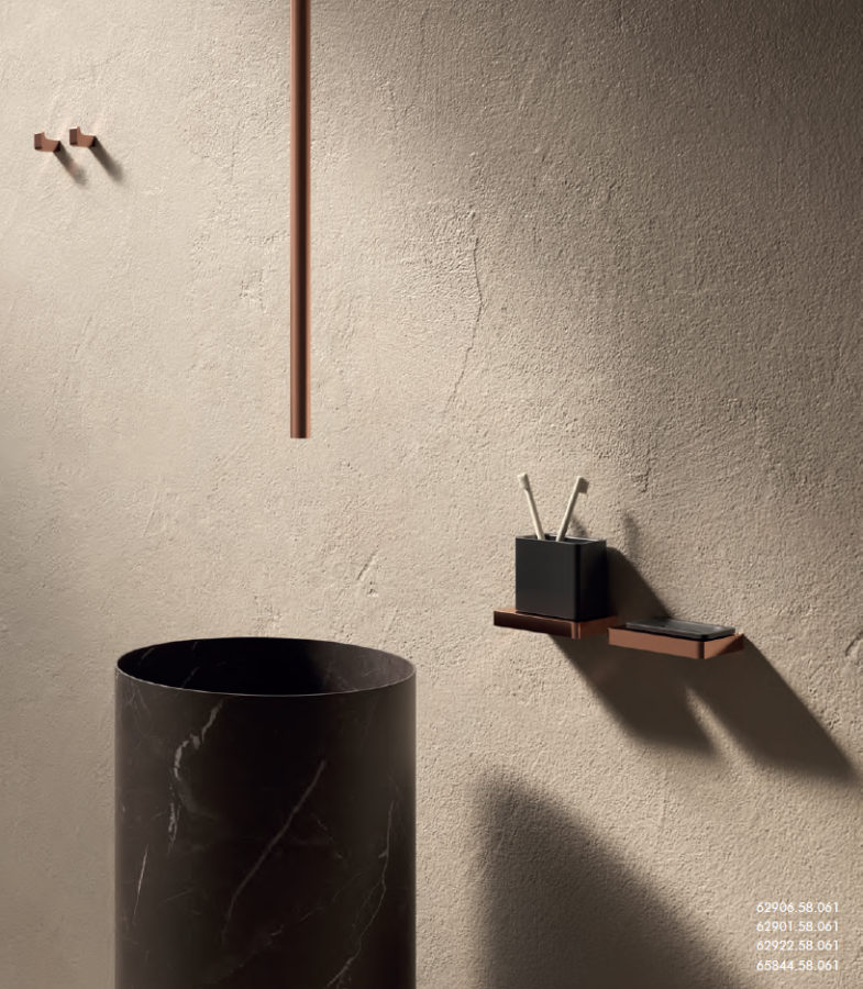 Крючок Newform Delta Zero, 20x50x33h мм, 2 шт, цвет PVD Glossy Gold - изображение 1