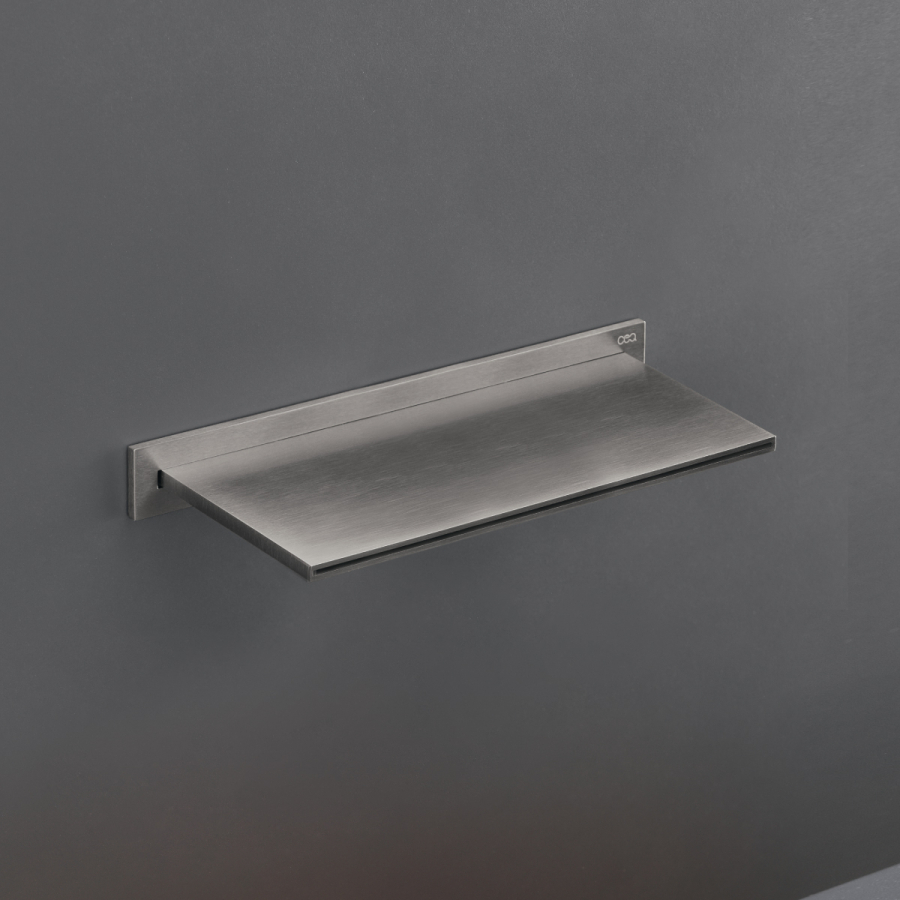 Излив CeaDesign Free Ideas, настенный, 225х100х30 мм, каскадный, внешняя часть, сталь, цвет сатинированная сталь - изображение 1