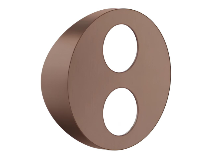 На изображении товар Декоративная накладка Gessi Outdoor L, для кнопок на стойке 63225 и 63229, цвет Copper Brushed PVD от официального представителя в Москве