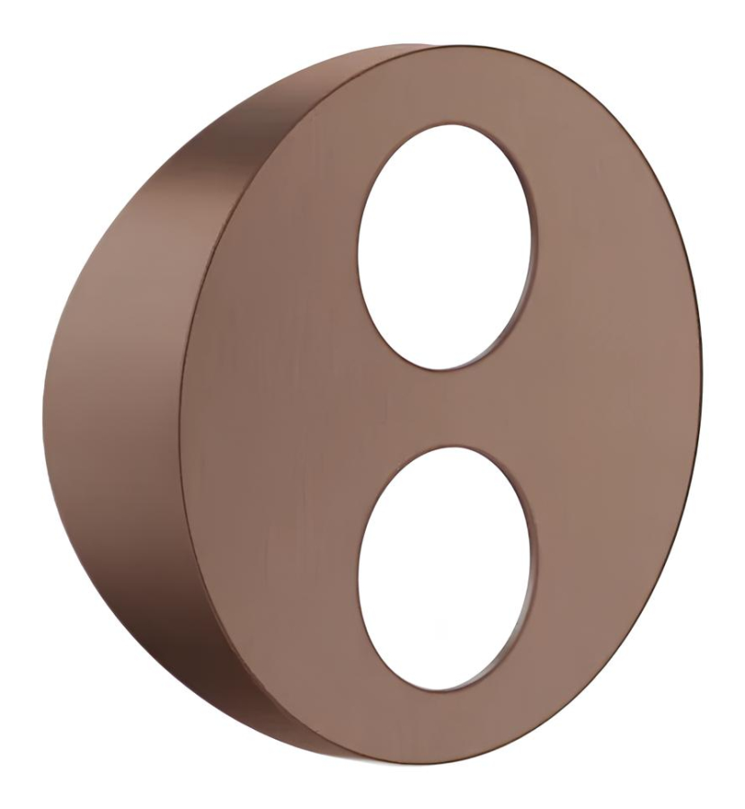 Декоративная накладка Gessi Outdoor L, для кнопок на стойке 63225 и 63229, цвет Copper Brushed PVD