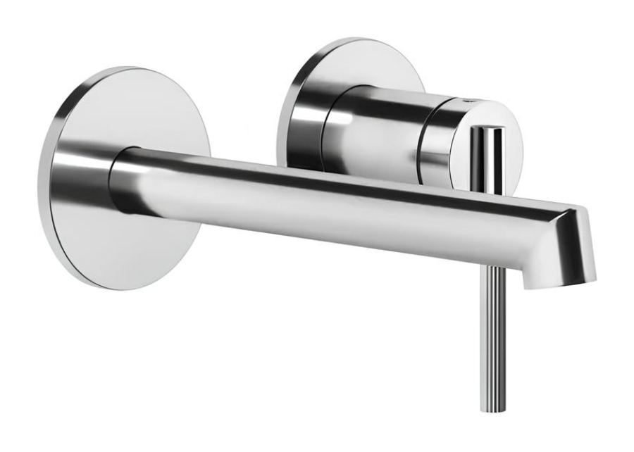 Смеситель для раковины Gessi Ingranaggio, настенный, с коротким изливом, без донного клапана, внешние части, цвет Chrome