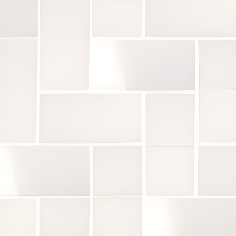 Micro. Керамогранит Microtiles Herringbone Mix Glaze White 40,2x40,2
