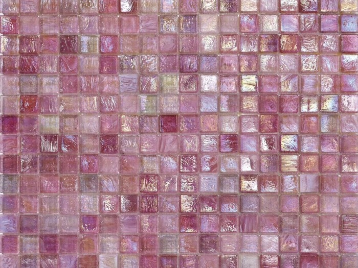 На изображении товар Sicis Стеклянная мозаика Iridium Azalea 2 chips size 15х15 mm sheet size 295x295 mm от официального представителя в Москве
