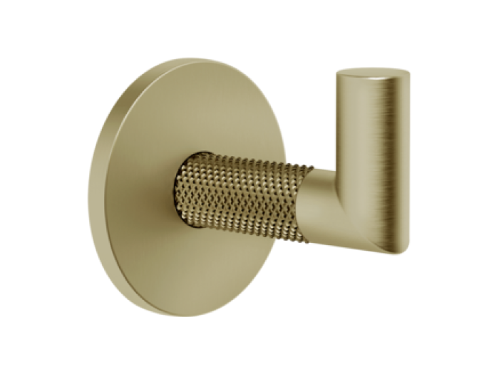На изображении товар Крючок Gessi Anello, настенный, цвет Brass Brushed PVD от официального представителя в Москве