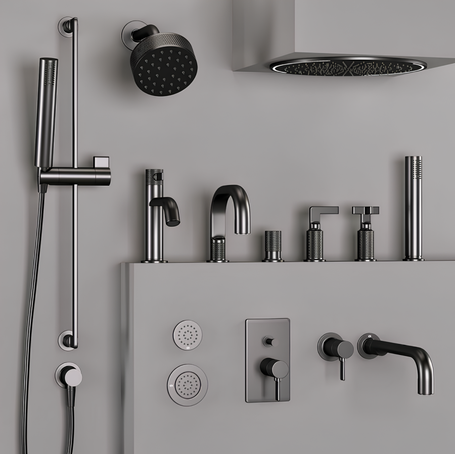 Верхний душ Gessi Inciso, Ø180 мм, шарнирный, с настенным держателем, цвет Brass Brushed  PVD - изображение 1