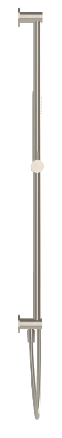 Душевой гарнитур Carlo Frattini, штанга h876 мм, со встроенным шланговым подсоединением, шланг, лейка, держатель, цвет никель брашированный - изображение 2