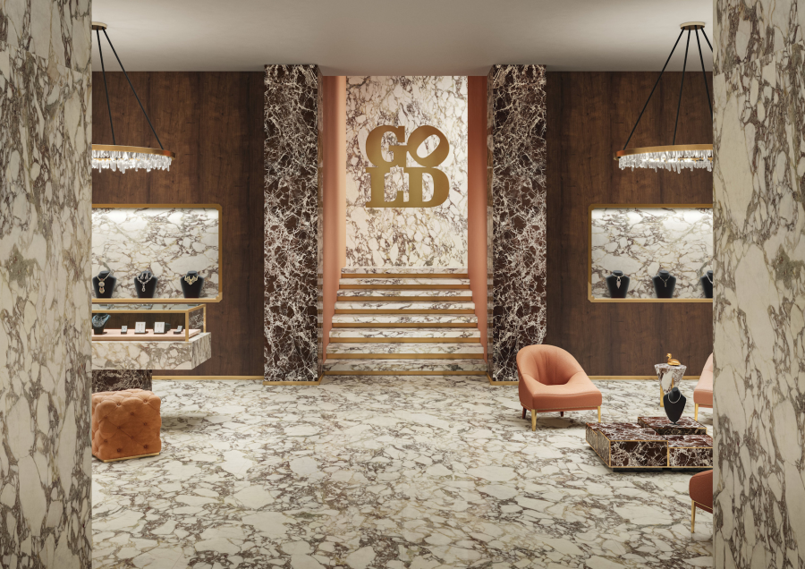 FMG Maxfine Керамогранит Marmi Breccia medicea prelucidato 75x75 - изображение 2