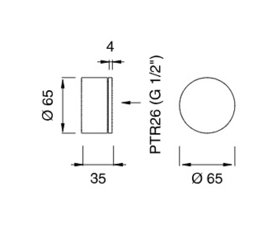 Термостат CEA Design Giotto, настенный, внешняя часть, сталь, цвет Black Diamond сатинированный - изображение 2