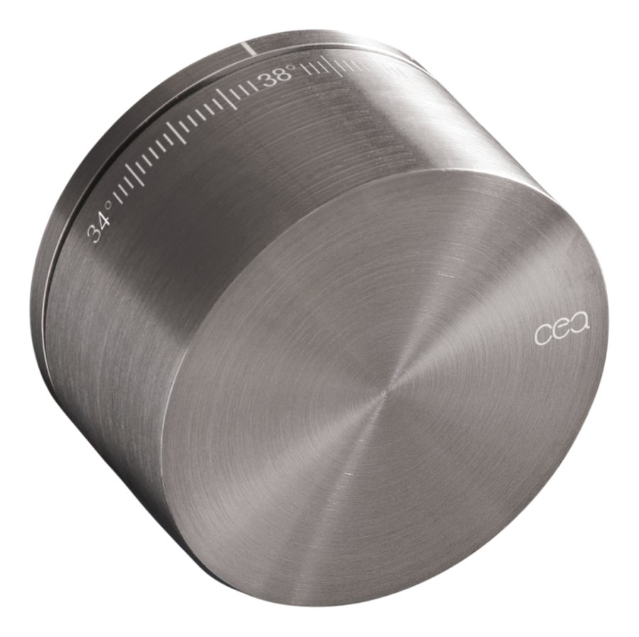 Термостат CEA Design Giotto, настенный, внешняя часть, сталь, цвет Black Diamond сатинированный