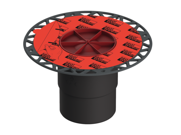 На изображении товар Сифон TECEdrainpoint S DN 100, вертикальный с универсальным фланцем Seal System от официального представителя в Москве