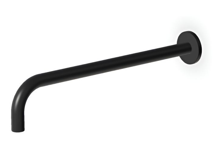 На изображении товар Держатель верхнего  душа Zucchetti Delfi, L.350 мм, настенный, цвет Brushed Metal Black от официального представителя в Москве