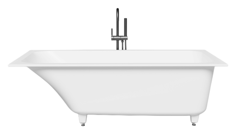 Ванна Salini Orlanda KIT 1700х750х600 мм, прямоугольная, встраиваемая, регулируемые ножки до 20 мм, интегрированный слив перелив, цвет белый глянцевый